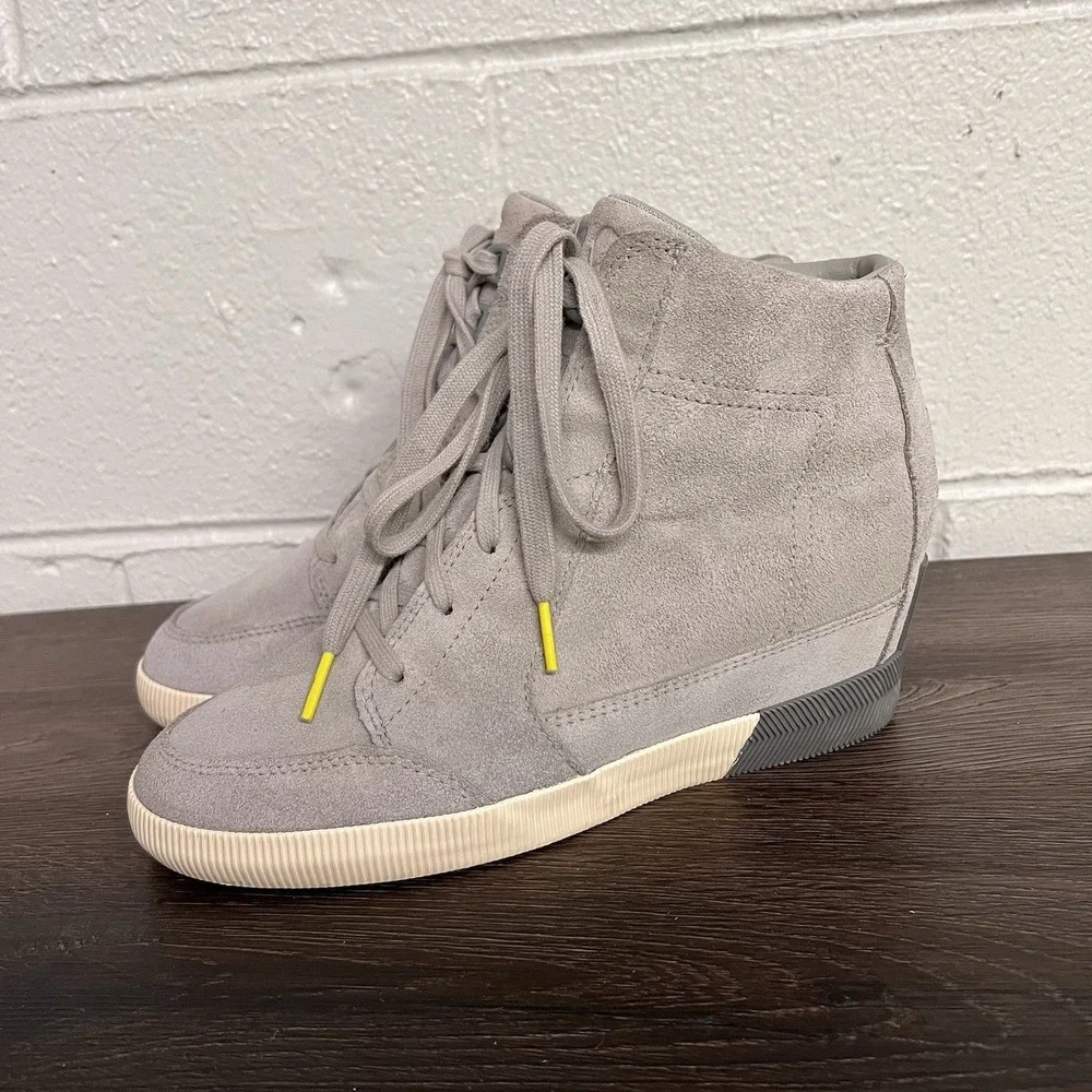 Sorel Womens Out N About Wedge Dove Quarry Women's 9 US Sneaker Gray NL4443-081